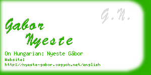 gabor nyeste business card